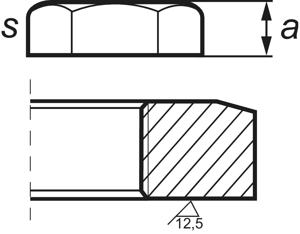 GF  310A  nuts   3/4" black